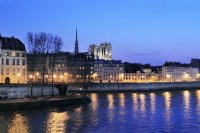 Ambiance Nocturne - Ile Saint Louis 1 - Photographie panoramique de nuit - Paris - France - Gérard Borre Photographie